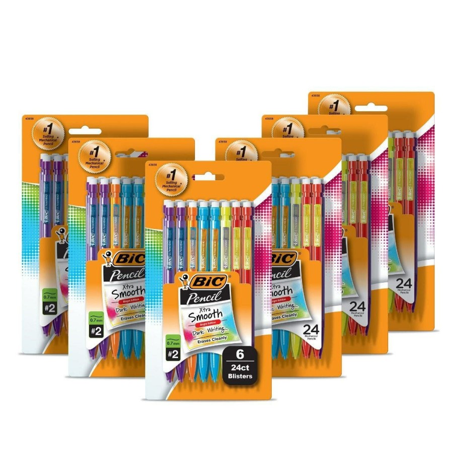 Clearance BIC Bic Xtra-Smooth Mechanical Pencils With Erasers, Medium Point (0.7Mm), Bulk Mechanical Pencils For School Or Office Supplies