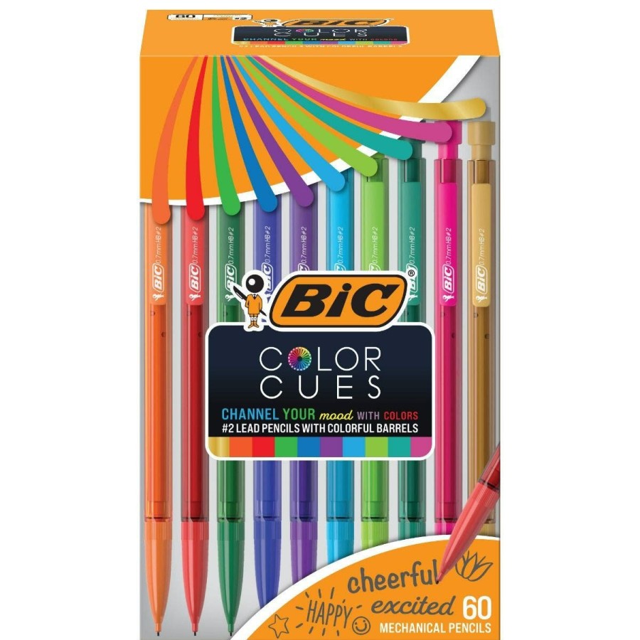 New BIC Bic Color Cues Mechanical Pencil Set, Black, Fun Color Pencils For School, Perfect For School Supplies