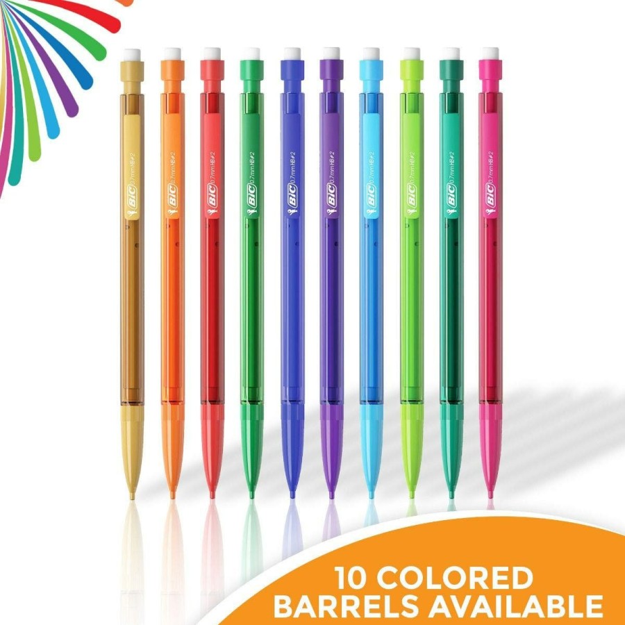 New BIC Bic Color Cues Mechanical Pencil Set, Black, Fun Color Pencils For School, Perfect For School Supplies