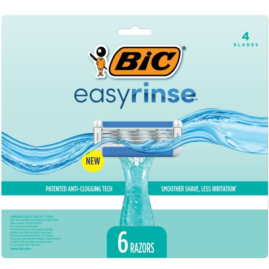 Best BIC Bic Easyrinse Anti-Clogging Women'S Disposable Razors For A Smoother Shave, Razors With 4 Blades