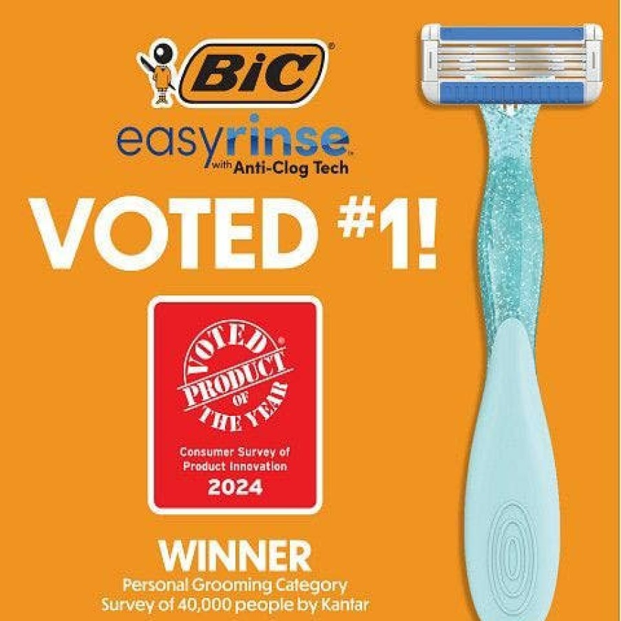 Best BIC Bic Easyrinse Anti-Clogging Women'S Disposable Razors For A Smoother Shave, Razors With 4 Blades