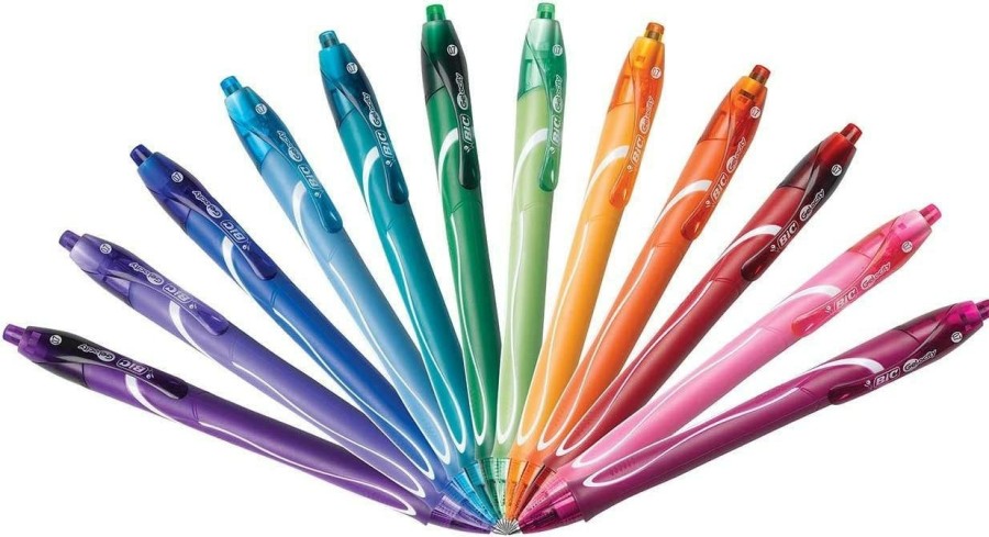 New BIC Bic Gel-Ocity Quick Dry Gel Pens, Medium Point Retractable Gel Pen (0.7Mm), Assorted Colors