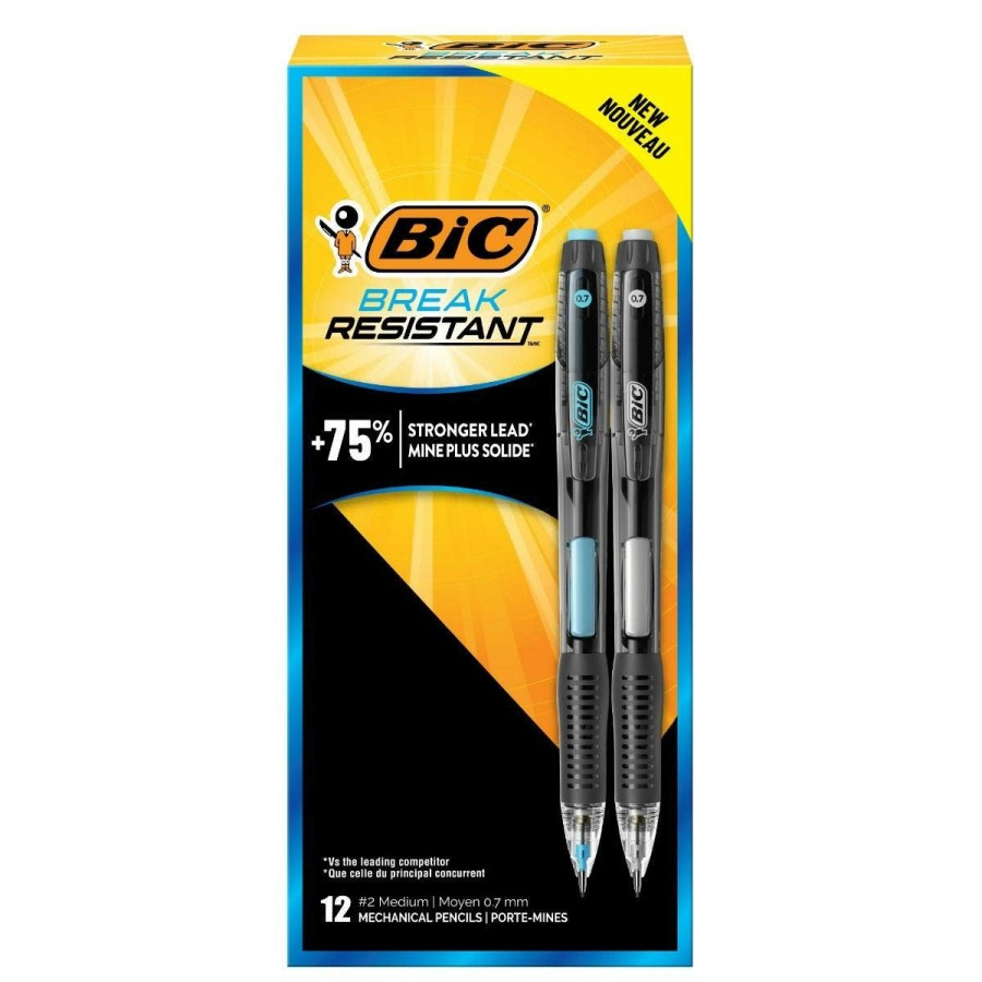 Hot BIC Bic Break-Resistant Mechanical Pencils With Erasers, No. 2 Medium Point (0.7Mm)