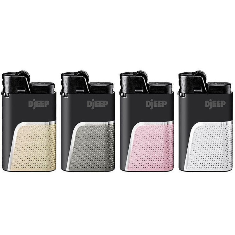 Wholesale BIC Djeep Pocket Lighters, Bold Collection Textured Metallic, Unique Lighters