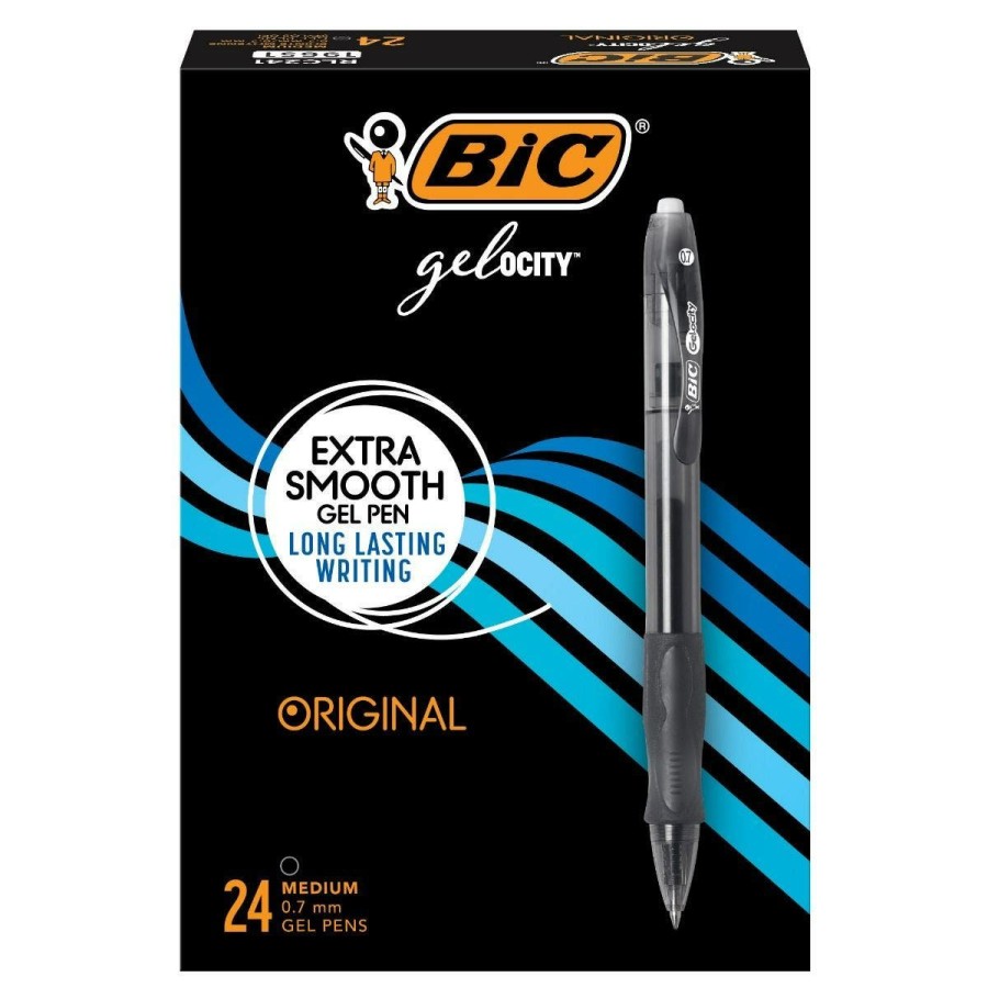 Clearance BIC Bic Gel-Ocity Original Retractable Gel Pen, Medium Point (0.7 Mm), Black