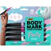 New BIC Bodymark Party Pack Temporary Tattoo Marker For Skin, Premium Brush Tip