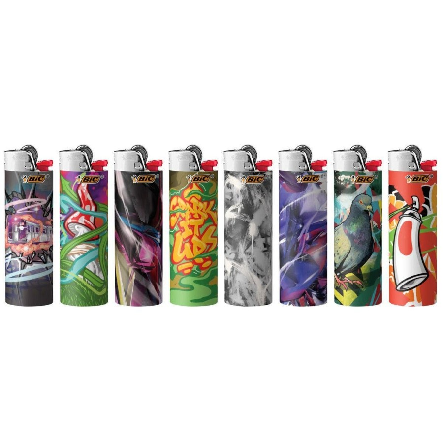 New BIC Bic Special Edition Street Art Series Maxi Pocket Lighters