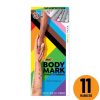 Hot BIC Bodymark Temporary Tattoo Markers For Skin, Pride Pack, Flexible Brush Tip