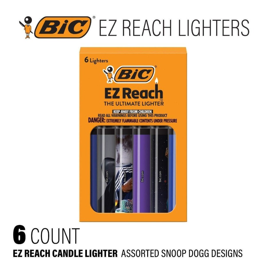 Wholesale BIC Bic Ez Reach Candle Lighter, The Ultimate Lighter With Extended Wand For Grills And Firepits (1.45-Inch) Snoop Dogg Design