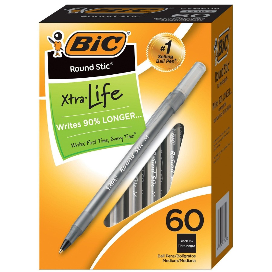 Best BIC Bic Round Stic Xtra Life, Ball Point Pen