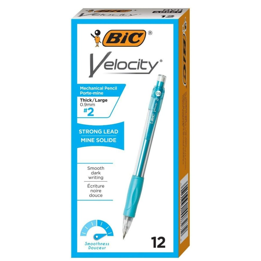 New BIC Bic Velocity Original Mechanical Pencil, Thick Point (0.9Mm), Black Lead, Blue Barrels