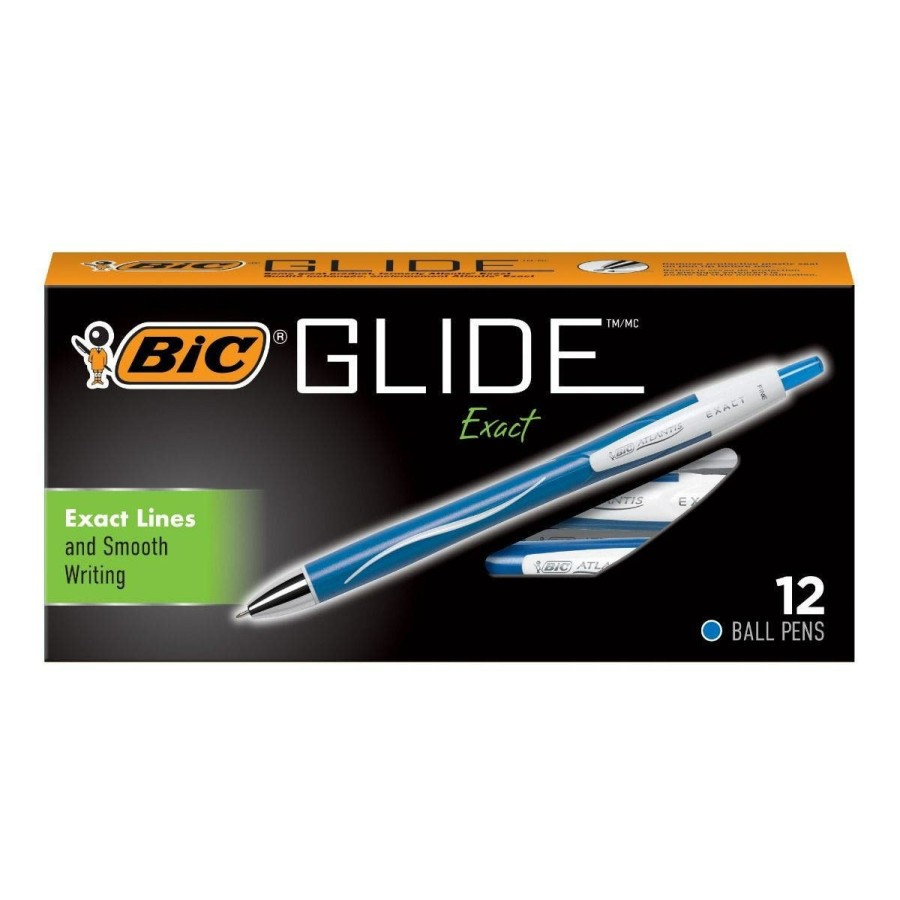 New BIC Bic Glide Exact Retractable Ball Point Pen, Blue