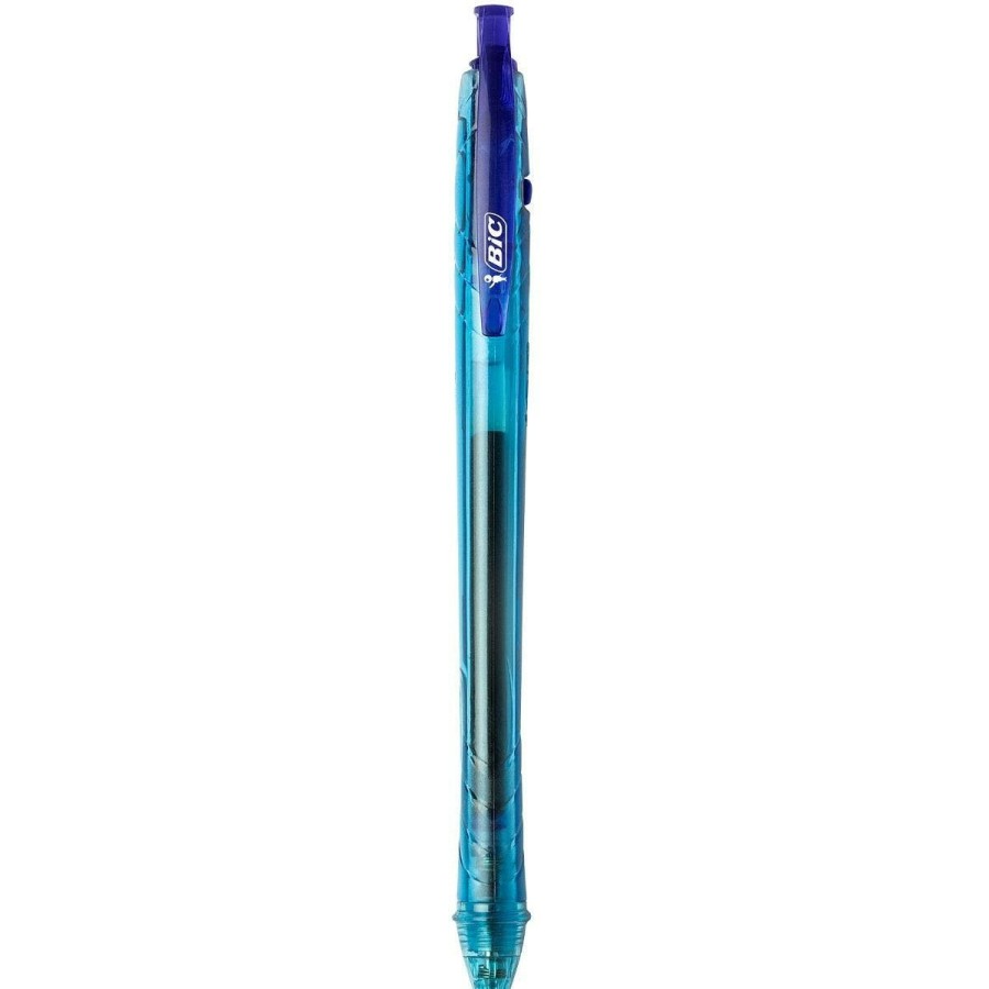 Hot BIC Bic Ecolutions Ocean-Bound Plastic Gel Pens, Medium Point (1.0Mm), Retractable Blue Ink Pens Made From 78% Ocean-Bound Recycled Plastic Excluding Ink Cartridge