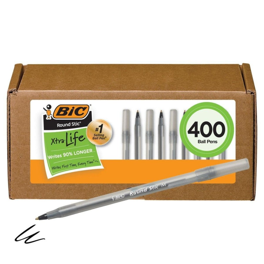 Best BIC Bic Round Stic Xtra Life Ball Point Pen, Black