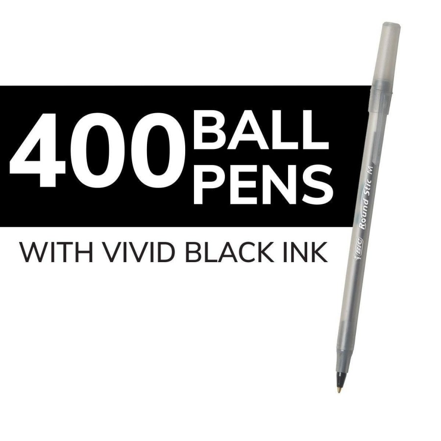 Best BIC Bic Round Stic Xtra Life Ball Point Pen, Black