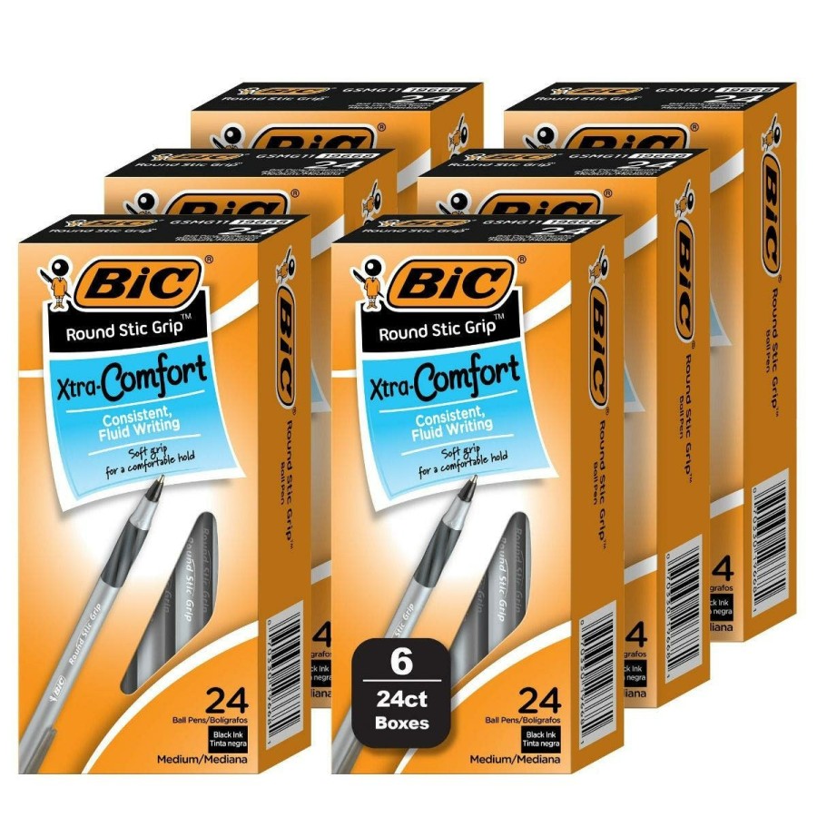 Best BIC Bic Round Stic Xtra Comfort Black Ballpoint Pens, Medium Point (1.0Mm), No. 1 Selling Ballpoint Pens