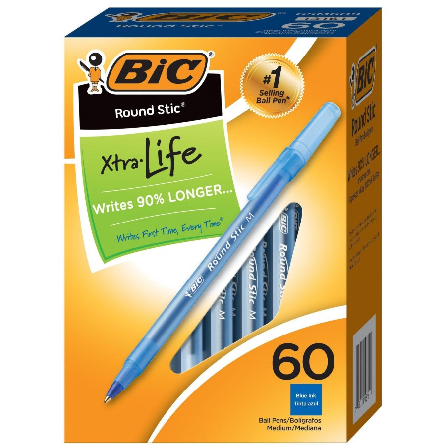 Best BIC Bic Round Stic Xtra Life, Ball Point Pen