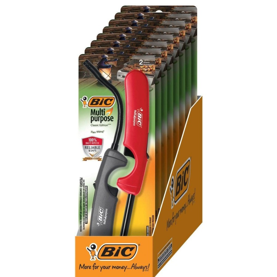 Best BIC Bic Multi-Purpose Classic And Flex Wand Combo Lighter Pack, Assorted Handle Colors